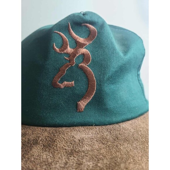 Browning Hunting Firearm Vintage 90s Embroidered Patch Large Baseball Hat - Picture 6 of 7